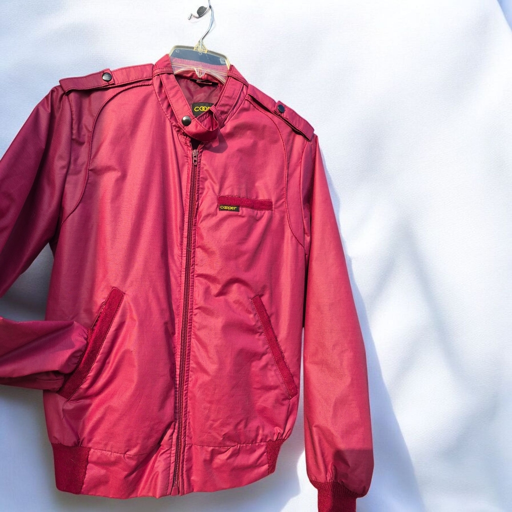 Men's Burgundy Bomber Jacket